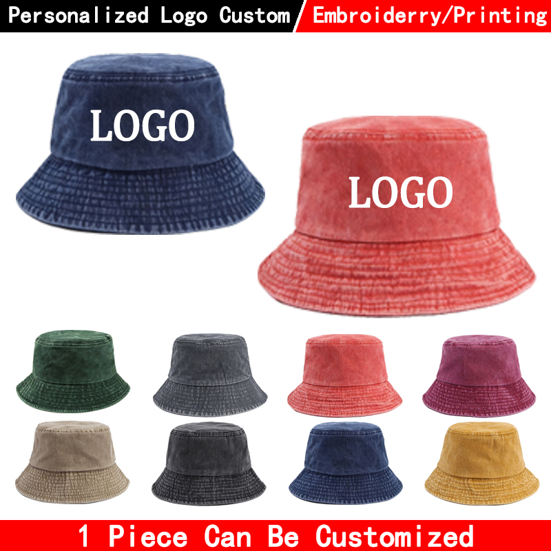 Bucket Hat Cotton - Chapeau Bob en Jean Personnalisé avec