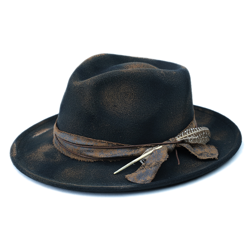 Fedora Hat Wool - Chapeau melon à large bord en