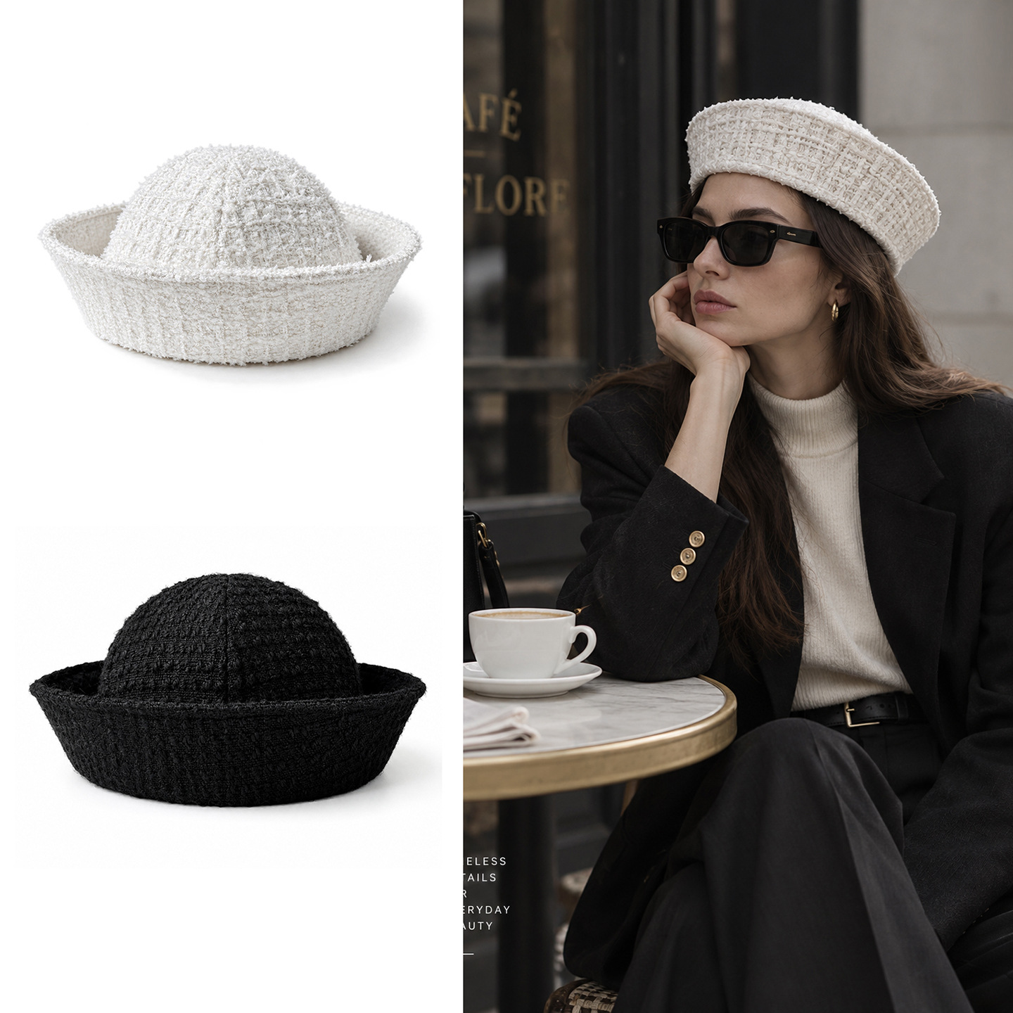 Beret French Wool - Casquette de marin française unie 2027