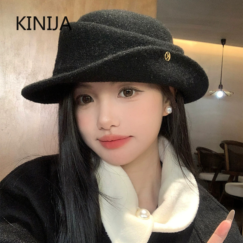 Beret French Wool - Chapeau haut de forme noir élégant
