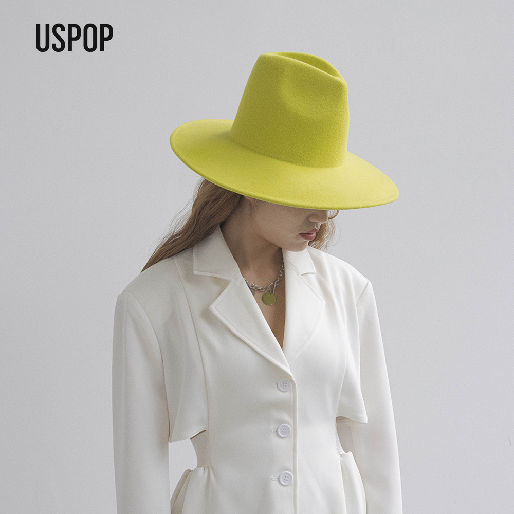 USPOP automne hiver mode plain - Fedora Hat Wool avis et prix