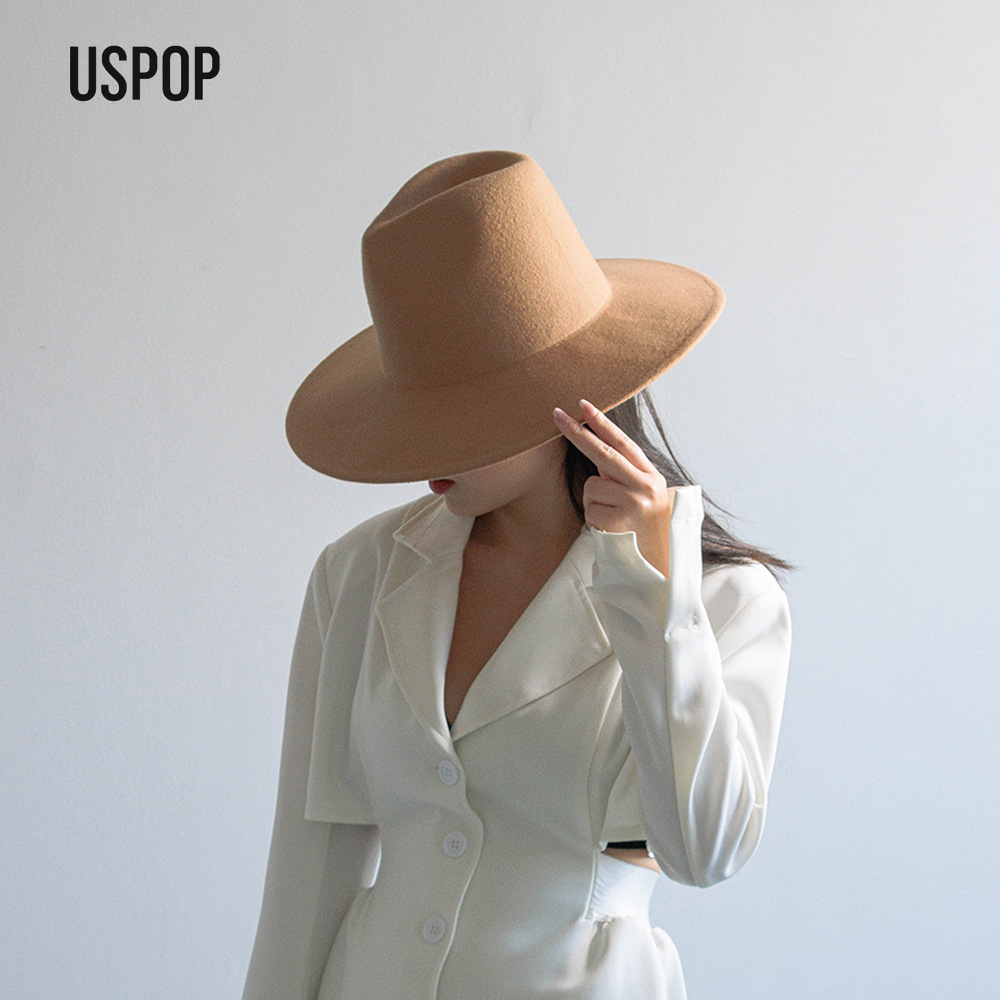 USPOP automne hiver mode plain - Fedora Hat Wool avis et prix